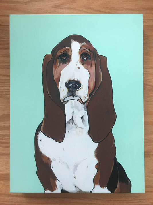 Buster the Basset Hound Original Painting